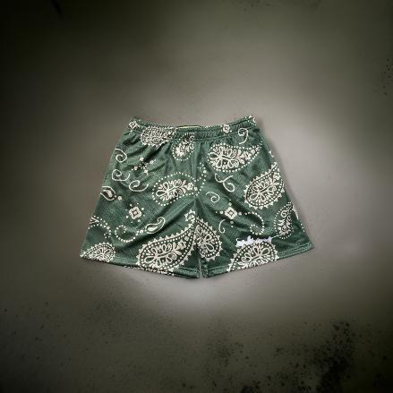 FS Green Paisley Shorts